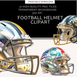 American Football-Liebhaber, Footballhelm-Clipart, transparentes Clipart PNG-Bundle, Grafikelemente, Footballhelm PNG, Einladungen