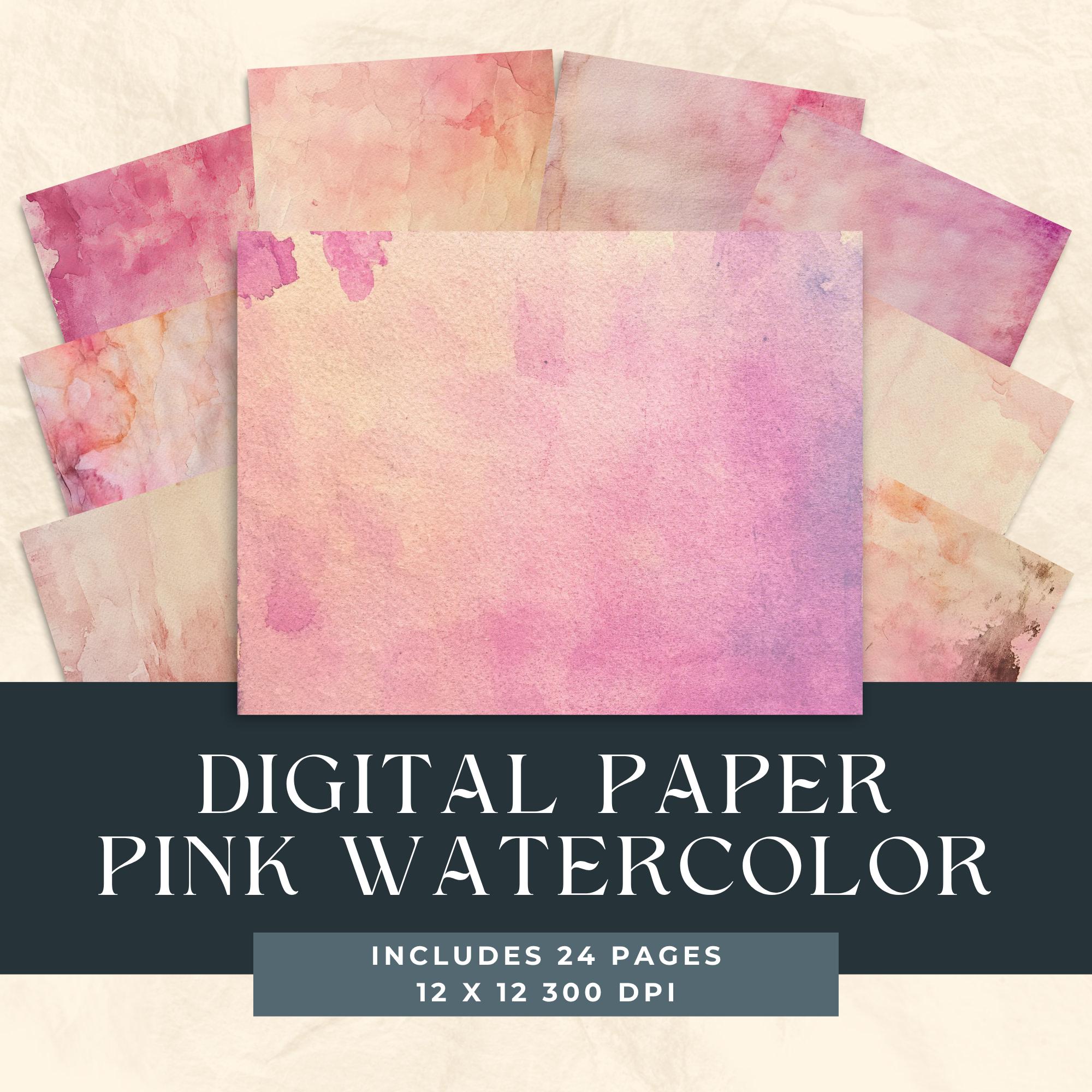Pink watercolor texture Paper, paper texture wash, Worn Texture Paper, Printable Scrapbook Paper, collage backgrounds, shabby chic romantic