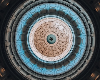 Texas State Capital, Austin Digital Print, Texas Capitol Rotunda, Texas State Seal, Texas History, Downloadable, Texas Wall Art, Austin Art