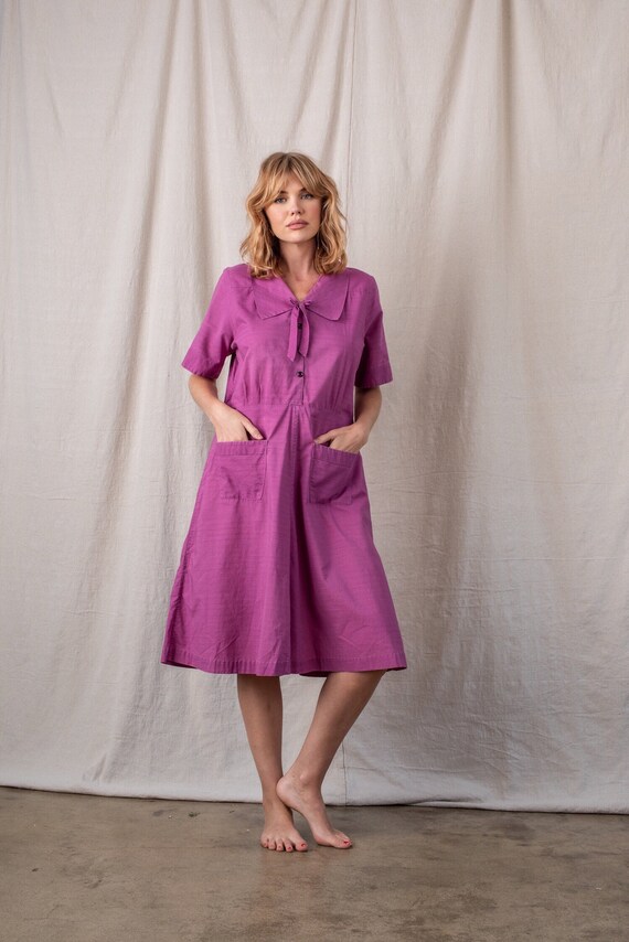 1960s Eggplant Sailor Dress