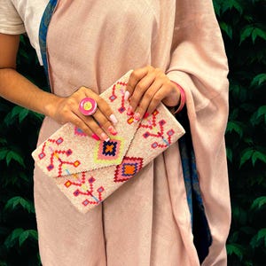 Gupta Clutch - Handmade Tribal Beaded Clutch