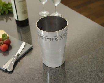 Engraved Aluminum Wine Cooler, Polished Finish