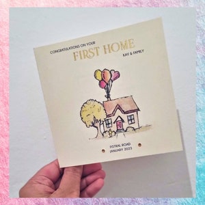 Handmade New First Home Card