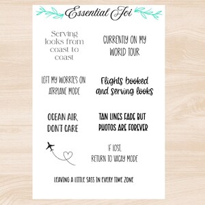 Travel Sticker Sheet, Planner Stickers, Quote Sticker, Travel Lover Stickers, Planner Stickers, Sarcastic Quotes, Summer Travel Stickers