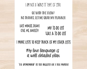 Planner Sticker Sheet, Planner Stickers, Quote Sticker, Planner Lover Stickers, Planner Stickers, Sarcastic Quotes