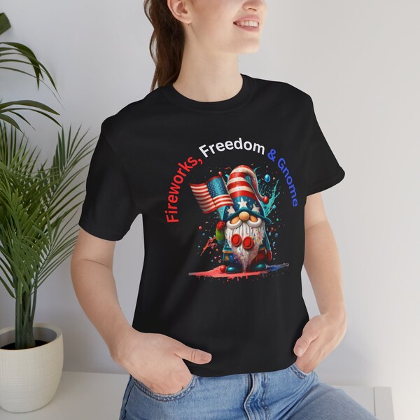 4th of July Gnome Shirt,Freedom Shirt,Patriotic Shirt,Fourth of July,Independence Day Shirt,Stars and Stripes,Gnome TShirt,Memorial Day