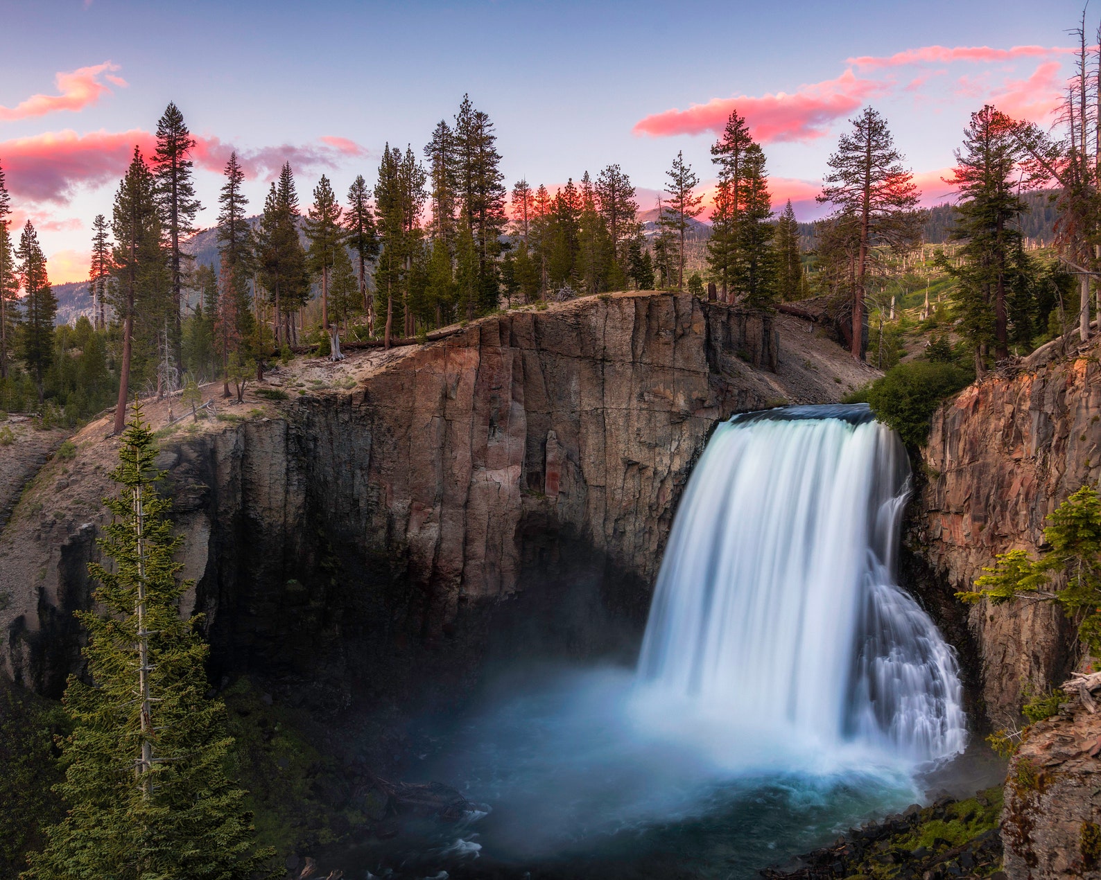 Rainbow Falls Sunset Mammoth Lakes California Etsy