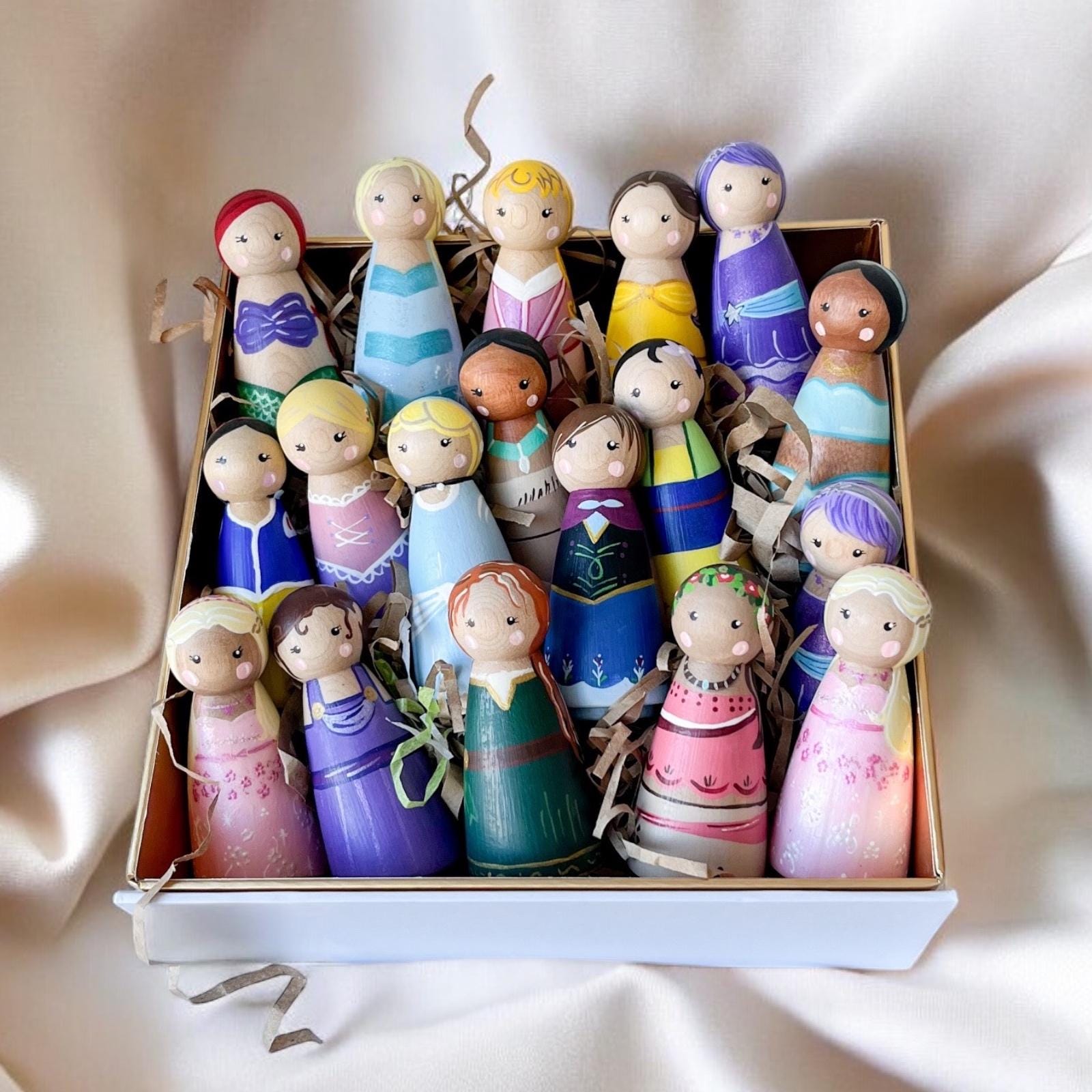 disney princess wooden dress up dolls Disney Princess Belle Magnetic Wooden Dress-Up Doll Set Outfits Accessories