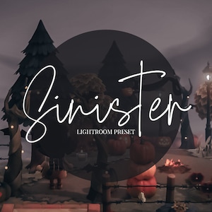 SINISTER - Mobile Lightroom App (auch Desktop!) Preset - Animal Crossing New Horizons - ACNH Fotofilter - Animal Crossing Preset