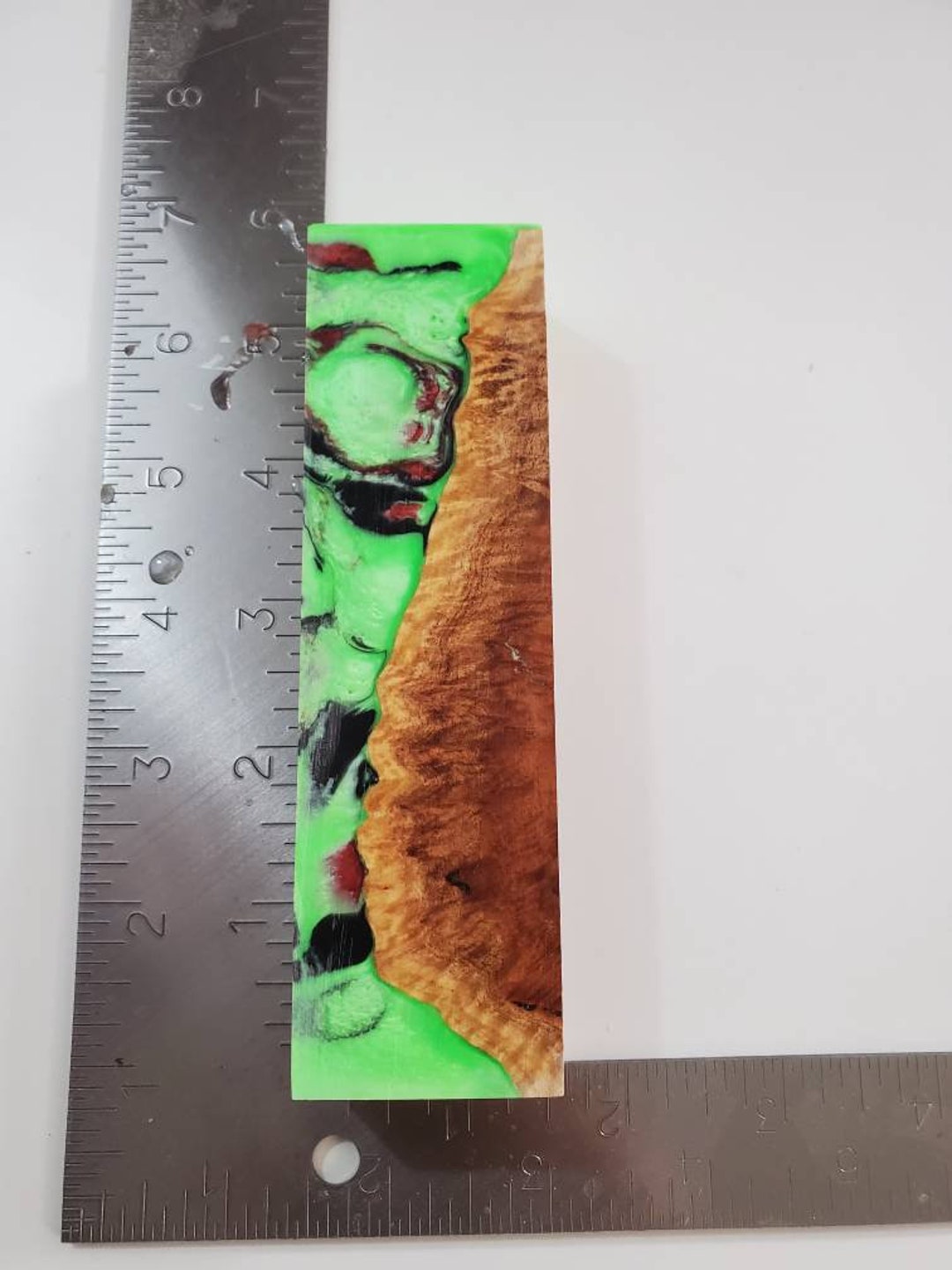 Knife Scales Block Resin Cast Hybrid Blank Australian Mallee Burl Brown