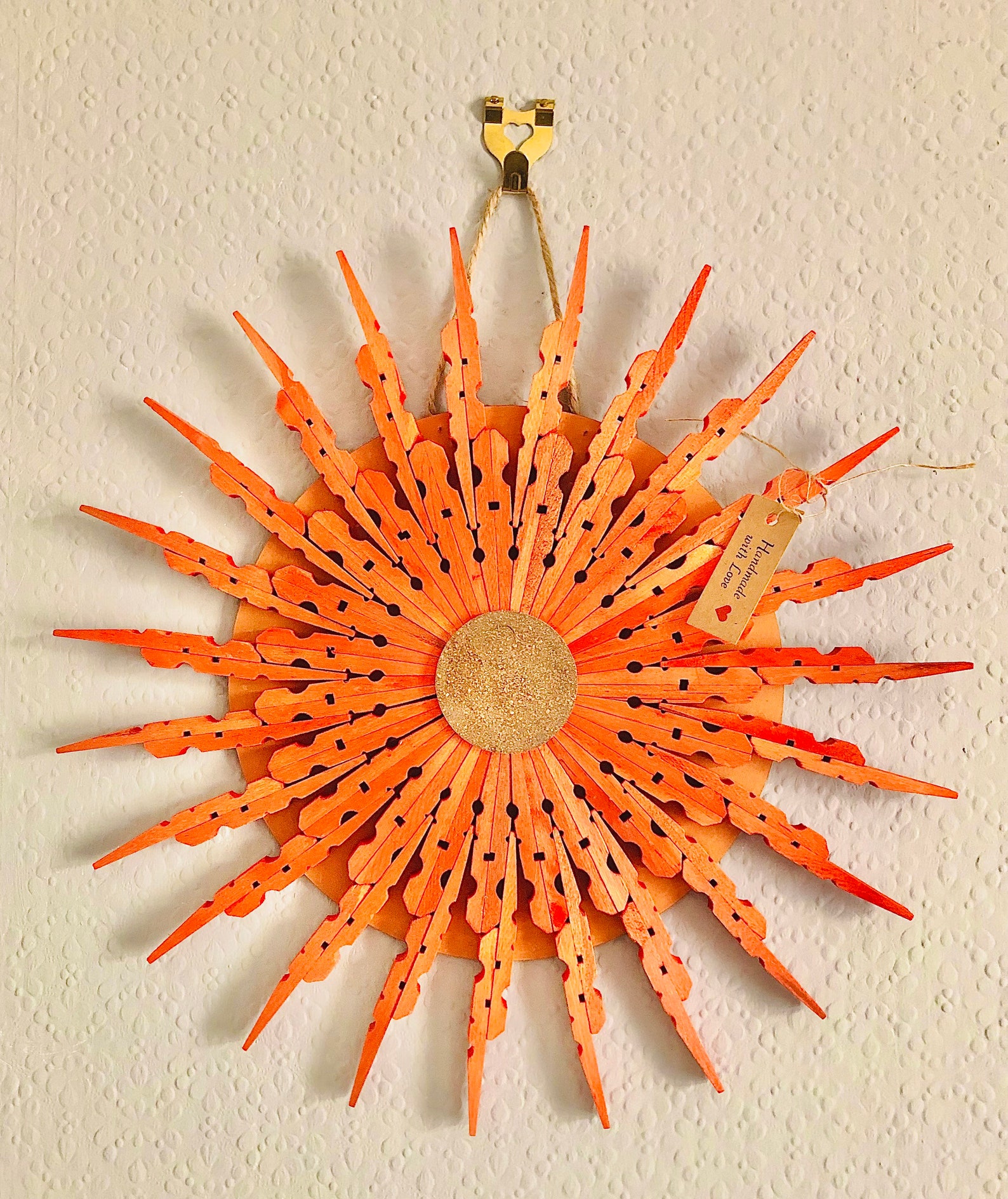 Handmade Bespoke Sunburst Wooden Wall Decor Etsy