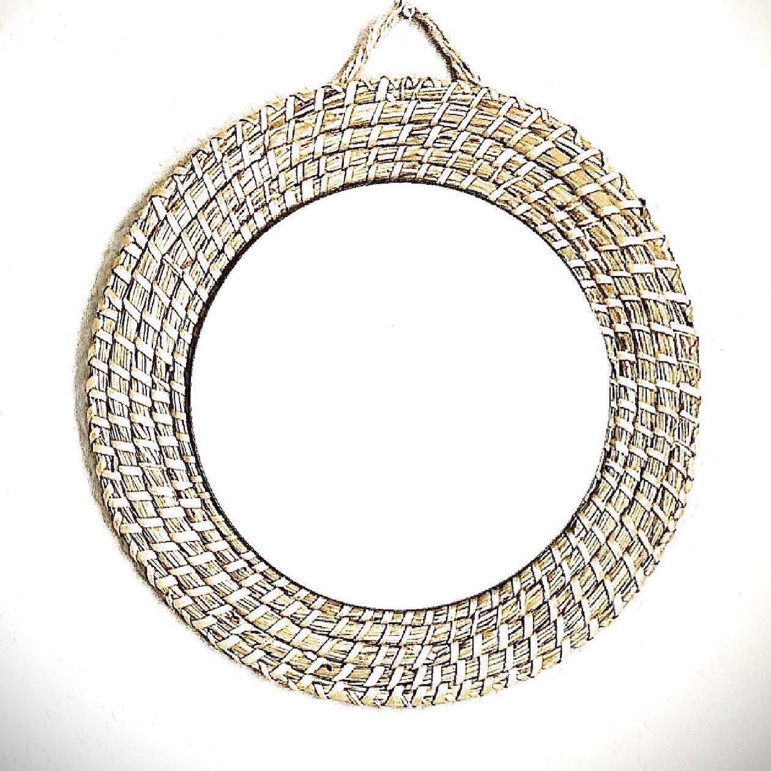 UpCycled Rattan Round Bathroom Wall Mirror Etsy