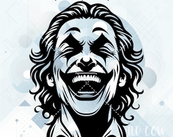 Joker Laughing Vector Image, Hero Movie Cut File (Digital Download)