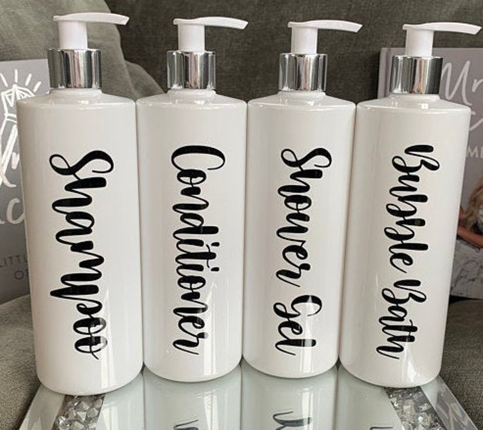 Bathroom Bottle Labels Custom Labels Bathroom Storage Etsy Canada