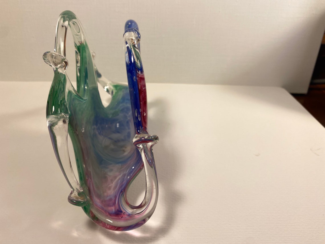 Murano Blown Glass Napkin Holder Etsy