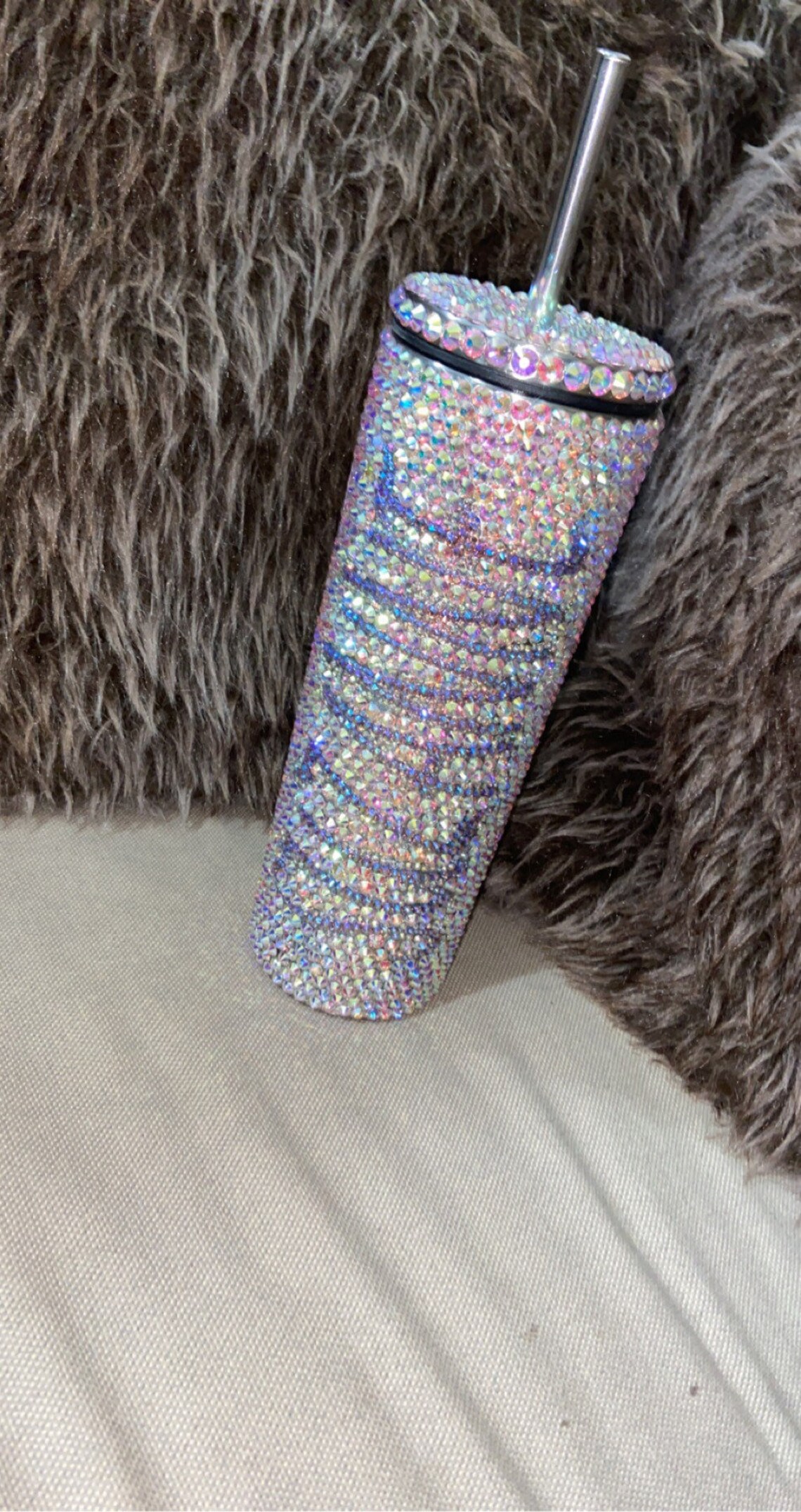 Custom Crystals Tumbler Etsy