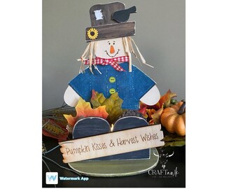 Primitiv fågelskrämma/värmeljushylla - SVG - Laserskuren fil - DIREKT NEDLADDNING