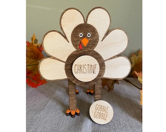 Thanksgiving kalkon dryckes-/snackhållare - SVG - laserskuren fil - DIREKT NEDLADDNING