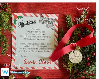 Reindeer Lost Tag with printable poem- SVG - Laser Cut File - INSTANT DOWNLOAD
