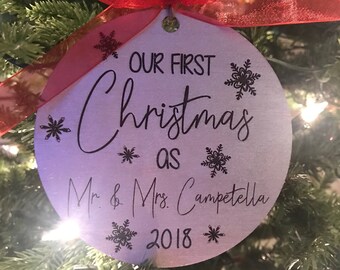 Vår första julgransprydnad - SVG - Laserskuren fil - DIREKT NEDLADDNING