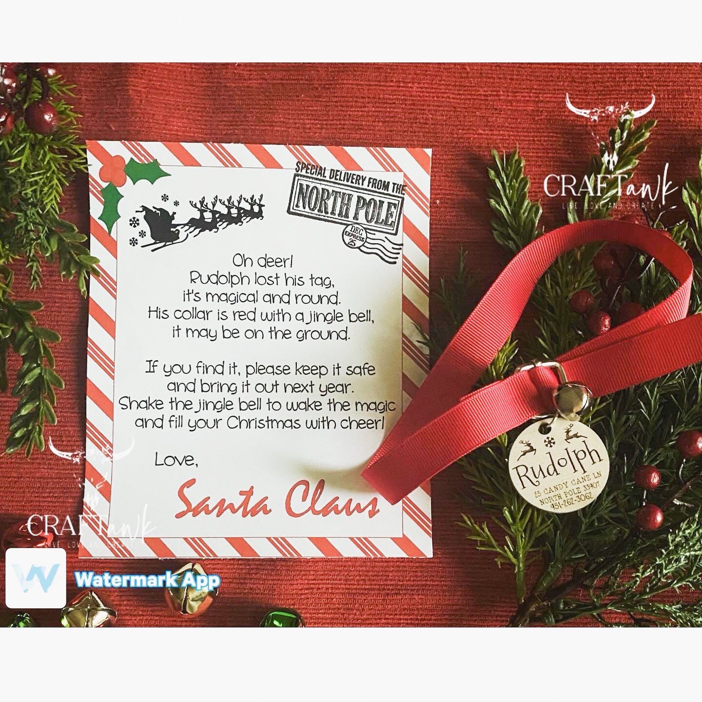 Lost Tag. Sign Reindeer Lost Tag With Printable Poem- SVG - Laser Cut File - INSTANT ...
