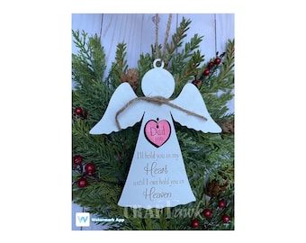 Minnesängel julprydnad - SVG - Laserskuren fil - DIREKT NEDLADDNING