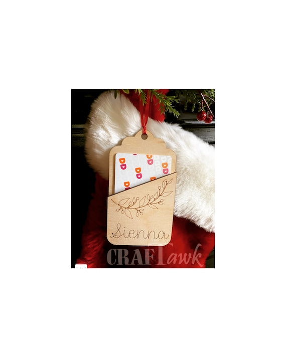 Decorative Giftcard Holder / Stocking Tag - SVG - Laser Cut File - INSTANT DOWNLOAD