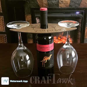 Wine Caddy &quot;Wine a Little&quot;- SVG- Laser Cut File, INSTANT DOWNLOAD