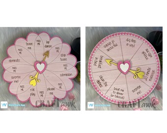 Alla hjärtans dag-spinnerspel "paketpaket" - SVG - Laserskuren fil - DIREKT NEDLADDNING