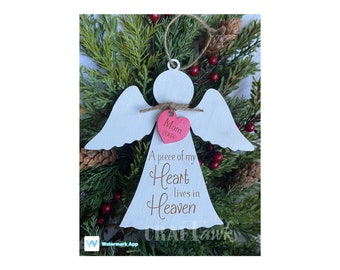 Memorial Angel Christmas Ornament- SVG - Laser Cut File - INSTANT DOWNLOAD