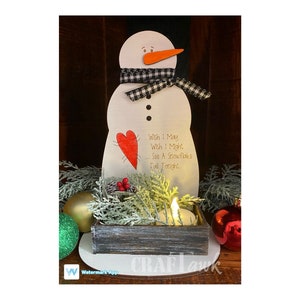 Primitive Snowman/tea light Shelf Sitter - SVG - Laser Cut File - INSTANT DOWNLOAD