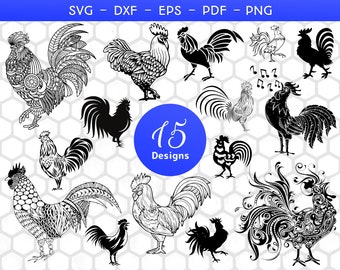Download Rooster Mandala Svg Etsy
