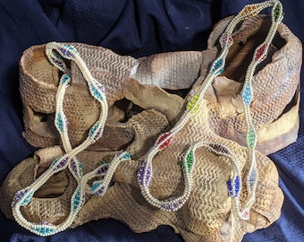 Diamond Delight Beaded Rope Necklace, Beadweaving Tutorial, Beadwork Pattern, Seed Bead Tutorial, Beading Pattern