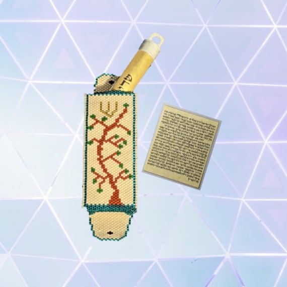Beaded Mezuzah Tutorial , Beaded Judaica Tutorial, Jewish Home, Gift for Home, Peyote Stitch Tutorial, Jewish Ritual, Judaica Art,