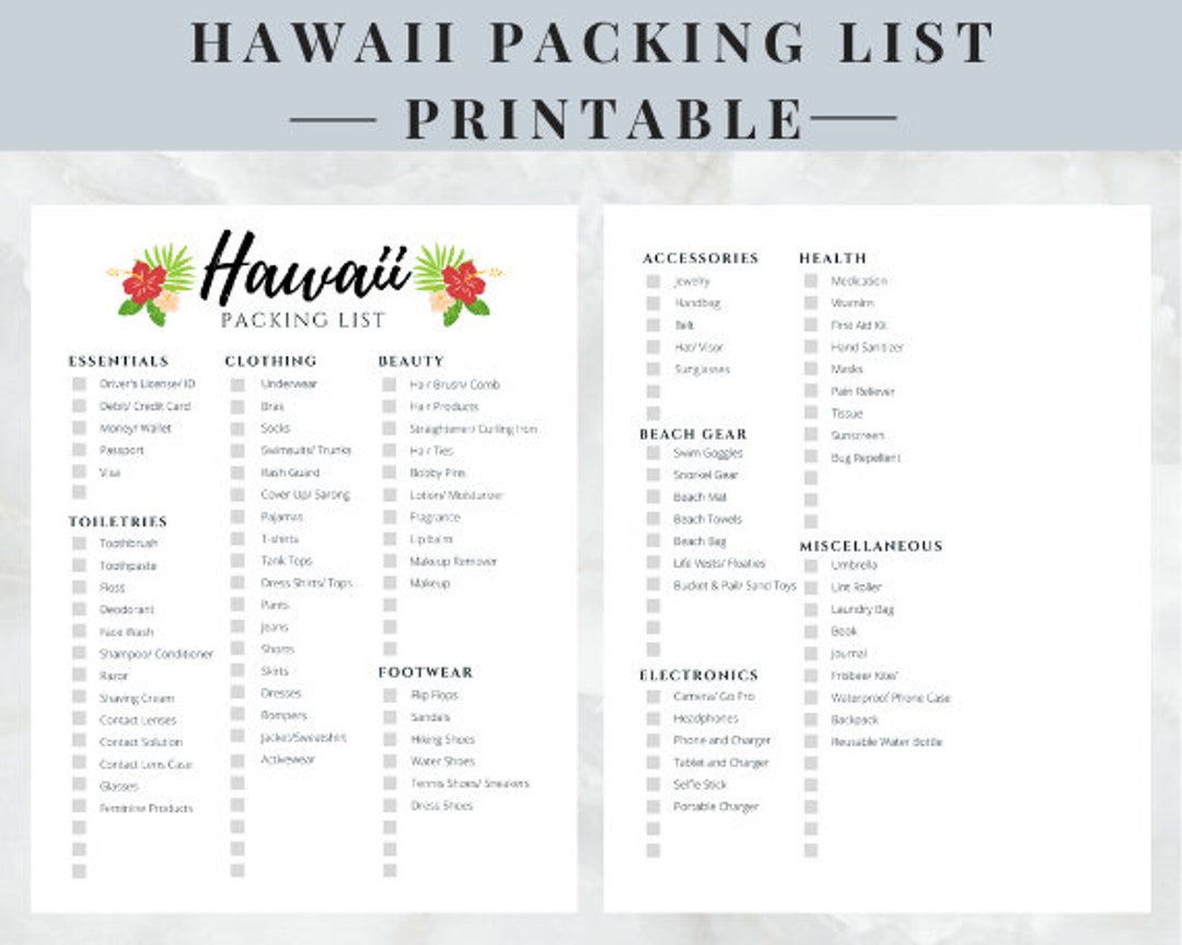 Printable Packing List For All Trip Types - Updated 2023 - Indiana Jo