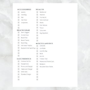 Hawaii Packing List | Printable | Instant Download - Etsy