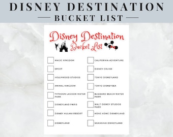 Disney Destination Bucket List