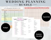 Wedding Budget Spreadsheet | Wedding Guest List Spreadsheet | Wedding Registry Checklist | Bundle