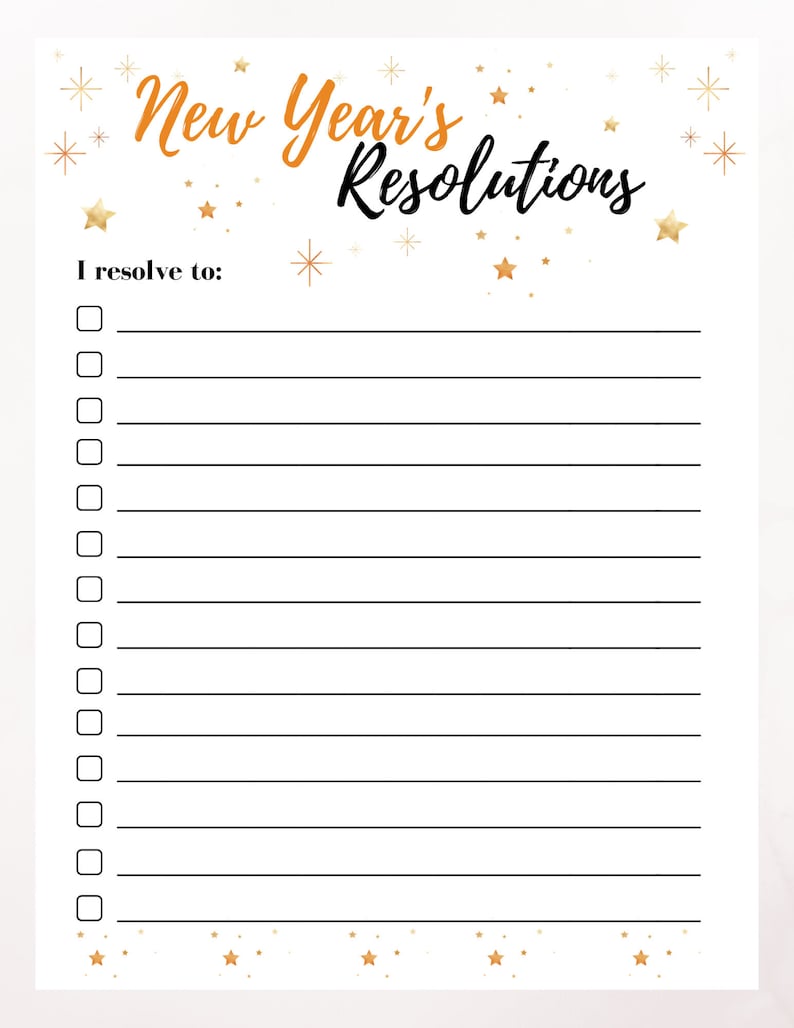 New Years Resolutions Printable Printable Word Searches