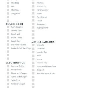Hawaii Packing List | Printable | Instant Download - Etsy