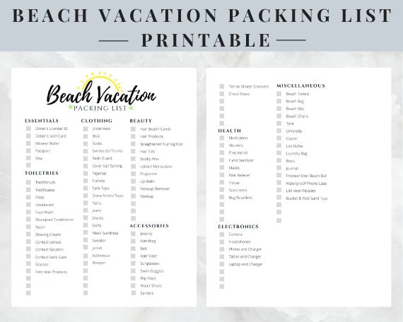 The Essential Beach Packing List (and Downloadable Checklist)