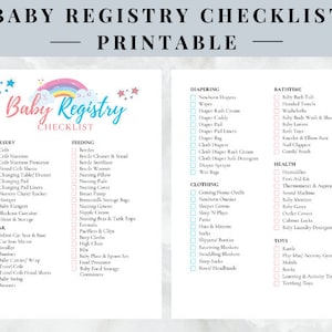 baby registry checklist etsy