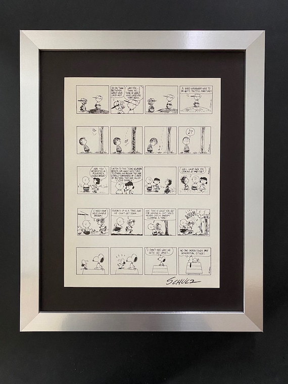 【保証書有】ピーナッツ リトグラフ Schulz氏 直筆サイン スヌーピー チャールズ・シュルツ + サイン入りヴィンテージ 1968 ピーナッツ