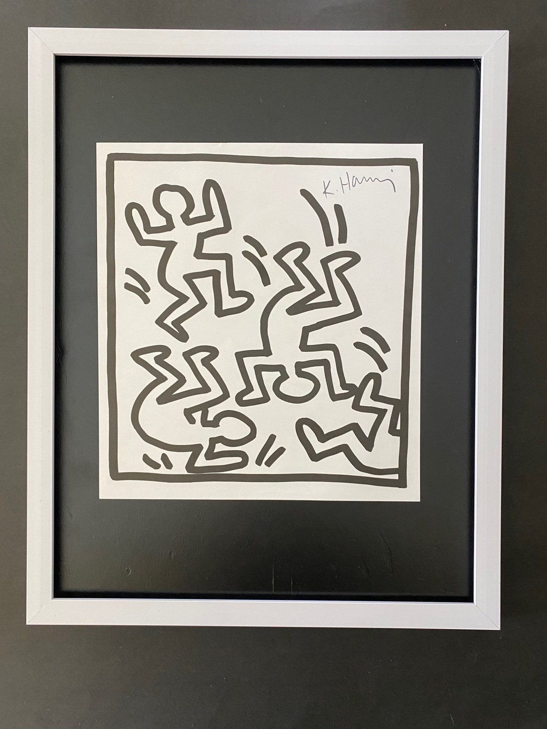 Keith Haring + Beautiful Signed Print + Brand New White Frame + Buy It ...