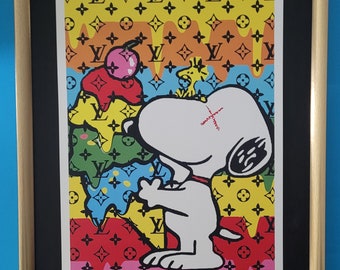 【額装セット】【DEATH NYC】SNOOPY＆Wood Stock Cook 額装セット】【DEATH NYC】SNOOPY＆Wood Stock Cook