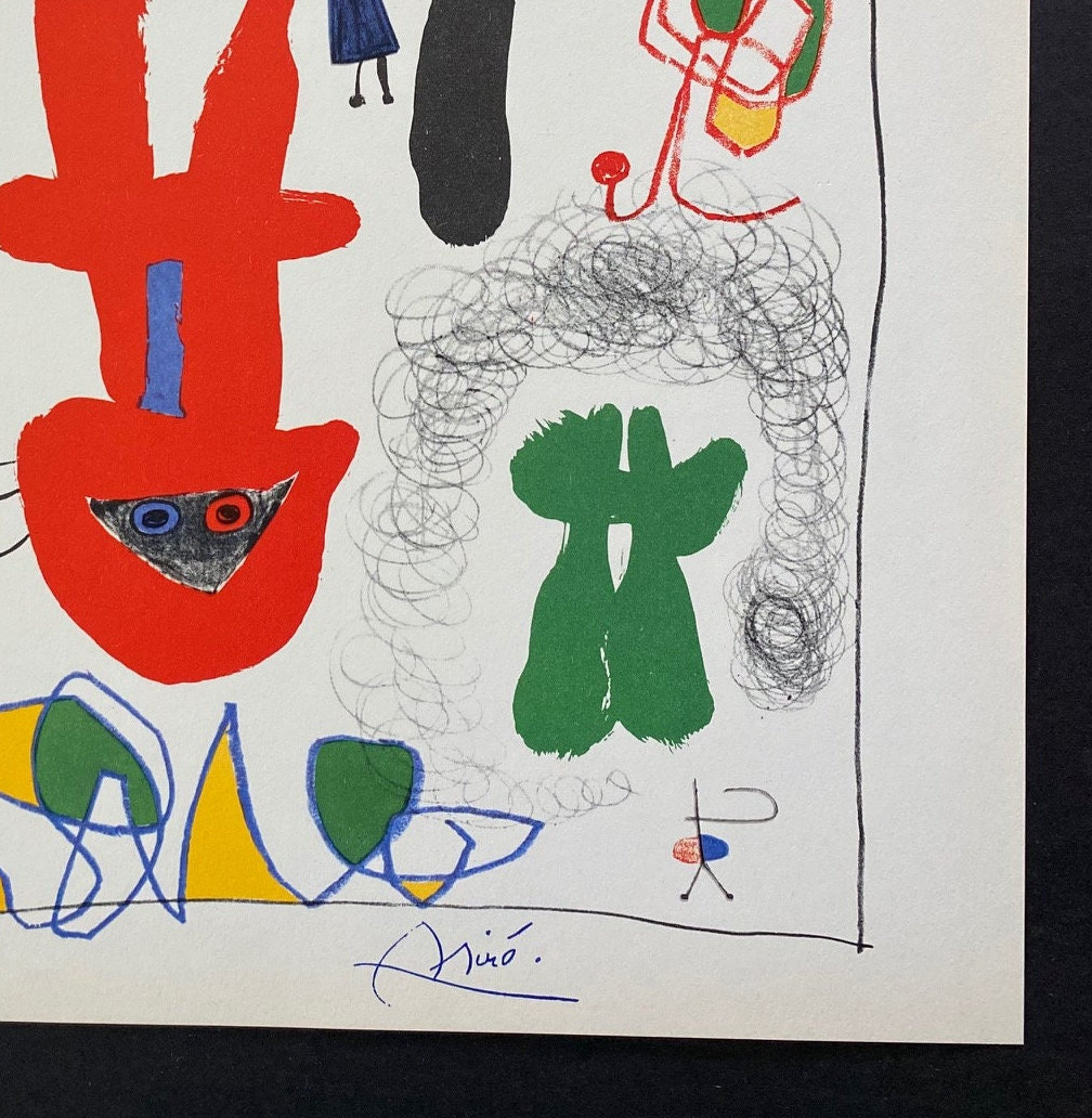 Joan Miro + 1958 Beautiful Signed Print + Buy Now!! - Etsy