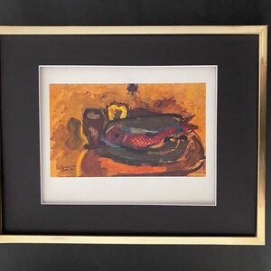 GEORGES BRAQUE +  1948 Beautiful Signed Print + Brand New Golden Frame + Buy it Now !
