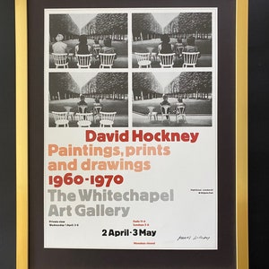 David Hockney | Vintage 1987 Signed Poster Print | Mounted and Framed