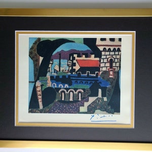 Pablo Picasso 1948 signed print matted to be framed at home 11x14