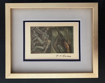 JOSE CLEMENTE OROZCO | Vintage 1946 Signed Print | Framed